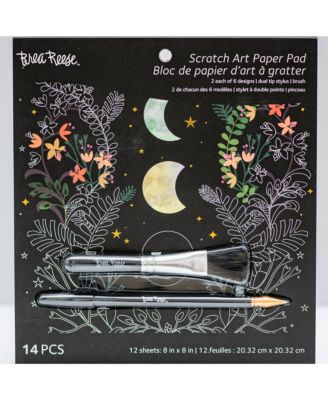 Brea Reese Scratch Art: Бумажный блок - Golden Celestial