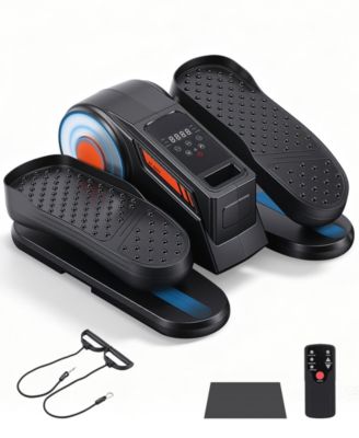 SUGIFT Under Desk Elliptical 12 Speeds Pedal Exerciser with Remote, Display, Bands and Mat for Seniors Office
