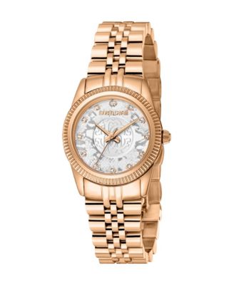 Roberto Cavalli Women Mini Quartz IP Stainless Steel Bracelet Watch