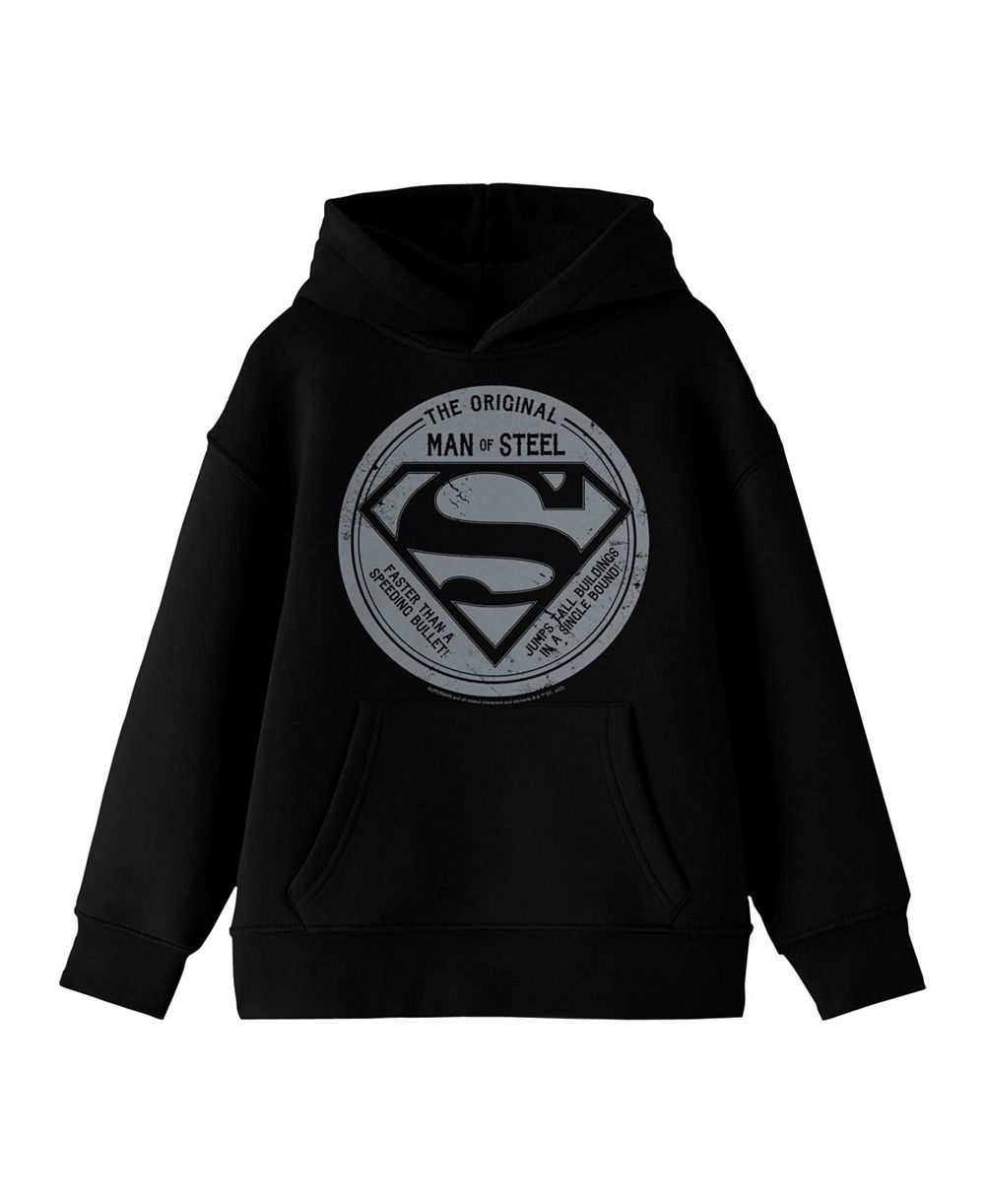 Толстовка молодежная с длинным рукавом и капюшоном Superman, размеры XS-XL