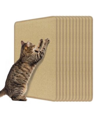 SUGIFT 12-Piece Cat Scratcher Mat Set 24 x 16 in Sisal Pads