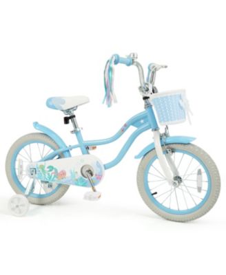 Slickblue детский велосипед Sea Princess 16" с регулируемой высотой, корзиной, возраст 4-7 лет