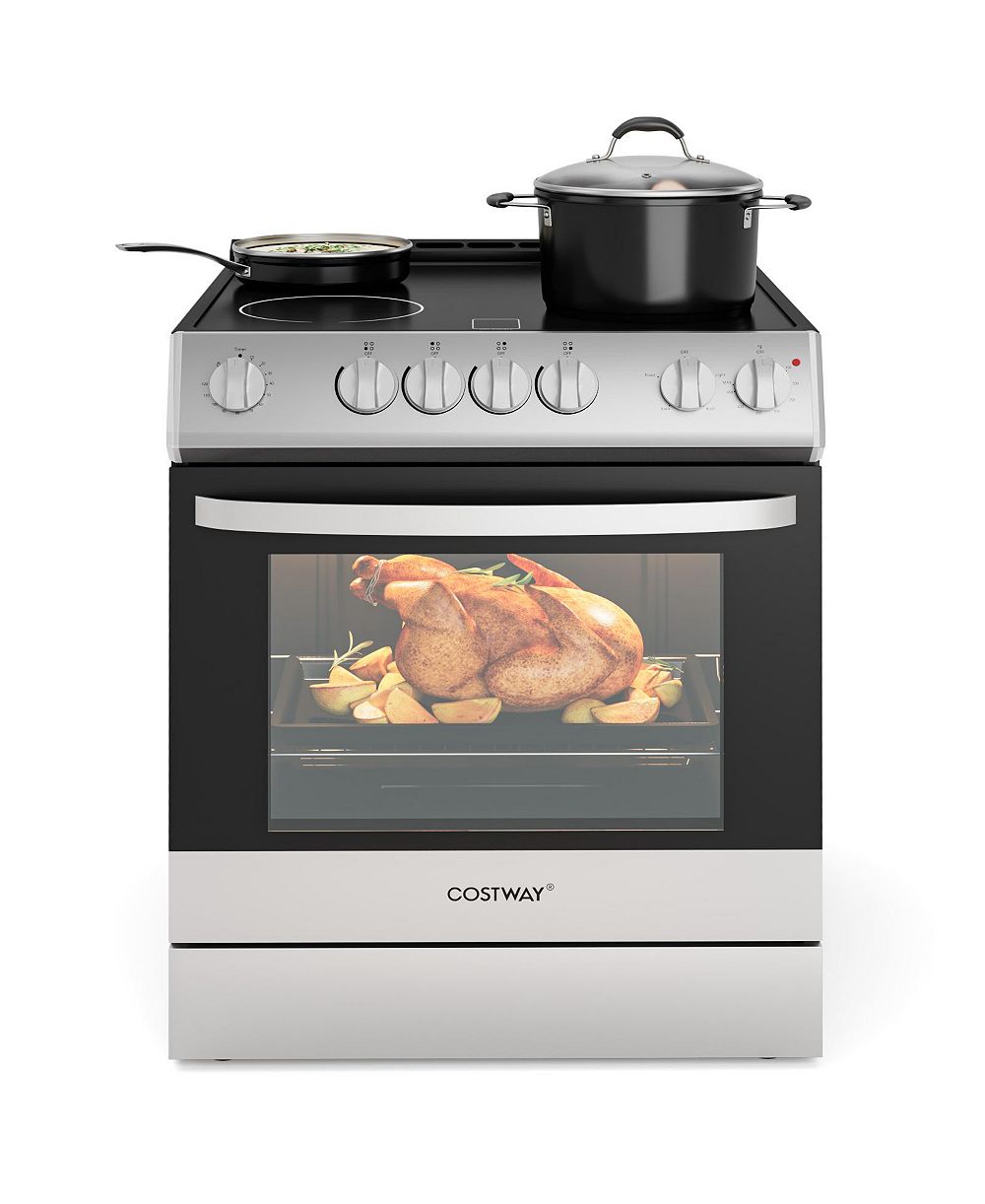 Costway Electric Range 30" Freestanding and Slide-in Kitchen Stove with Cooking Modes