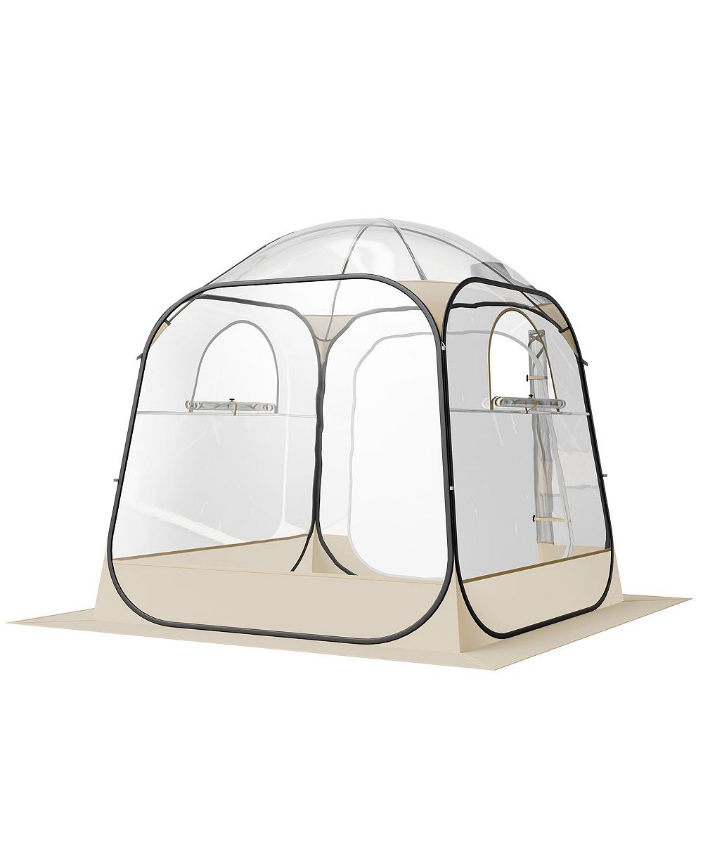 SUGIFT 72x72 inches Pop-Up Sports Tent Clear Bubble Tent for 2-4 Persons Waterproof Outdoor Pod Shelter