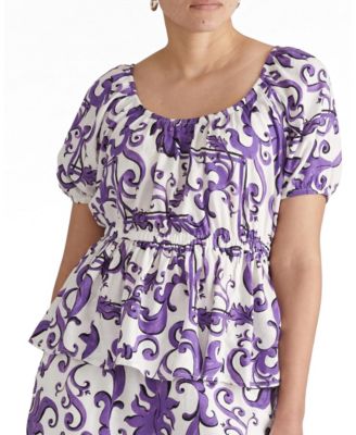 Purple majolica print