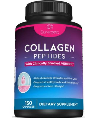 Sunergetic коллагеновые пептиды в капсулах с VERISOL Type I и Type III, 2,500 mg, 150 шт