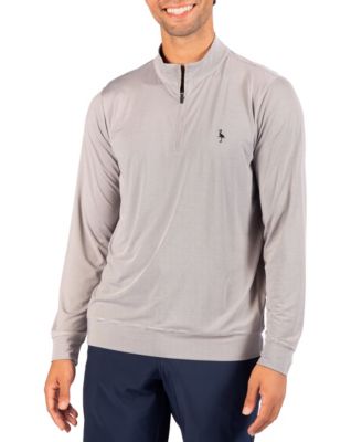 Tailorbyrd Men's Mini Stripe Performance Quarter Zip Sweater