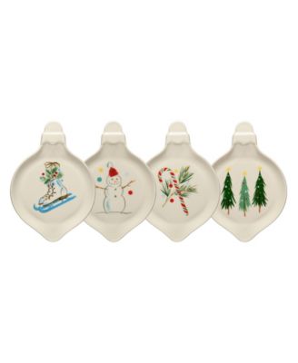 Fiesta Jolly Christmas Ornament Shaped Plates, Set of 4