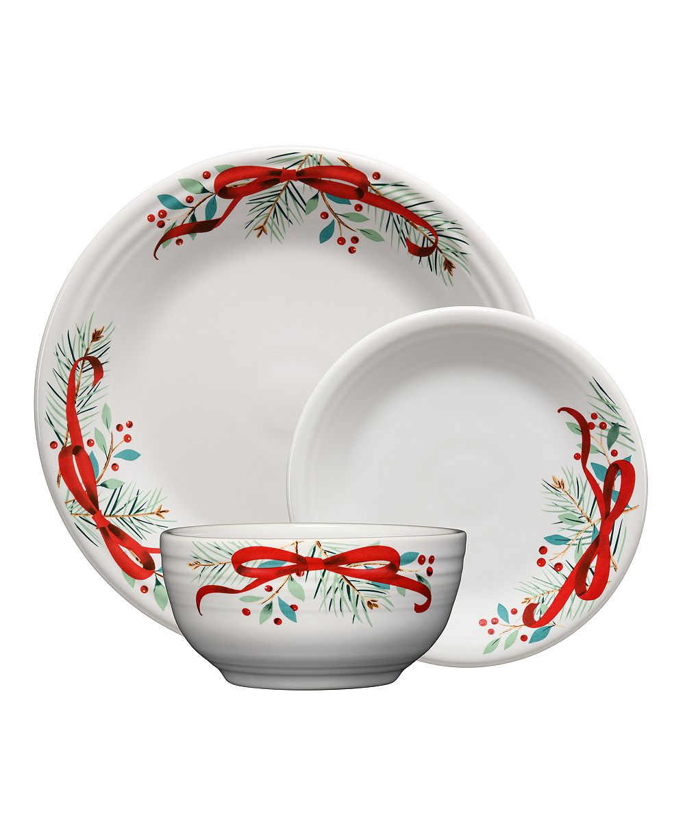 Fiesta Holly Berry рождественская гирлянда 3-компонентная сервировка места