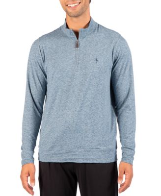 Tailorbyrd Men's Brushed Melange Quarter Zip Sweater