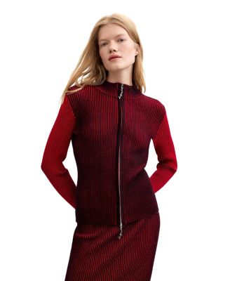 Desigual Women's Iridescent Mock-Neck Full-Zip Cardigan