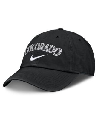 Men's Nike Black Colorado Rockies Primetime Club Adjustable Hat