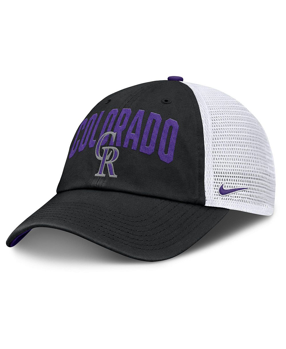 Мужская кепка Nike Black Colorado Rockies Primetime Club Adjustable Trucker