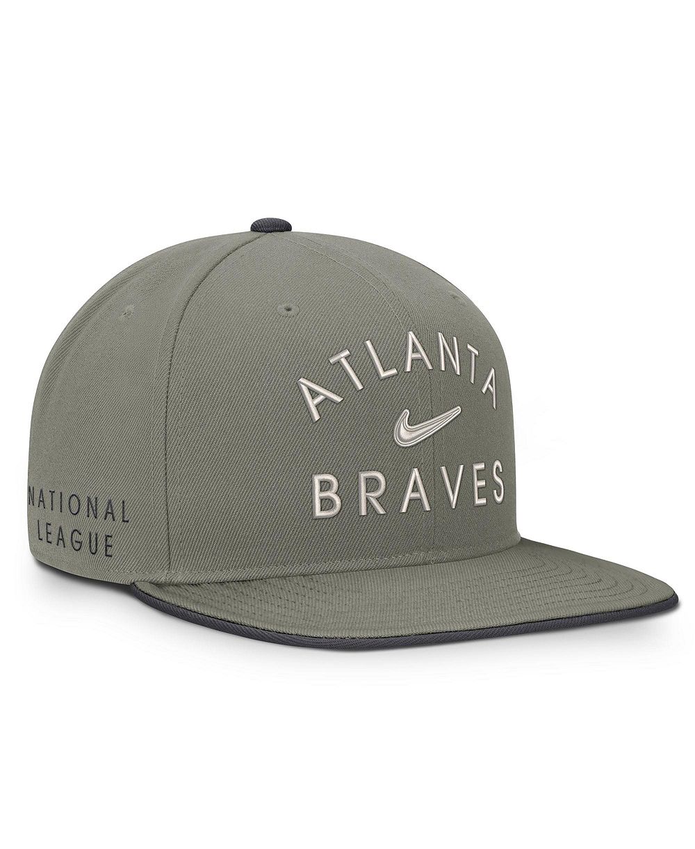 Мужская кепка Nike Olive Atlanta Braves Pro Dri-FIT snapback