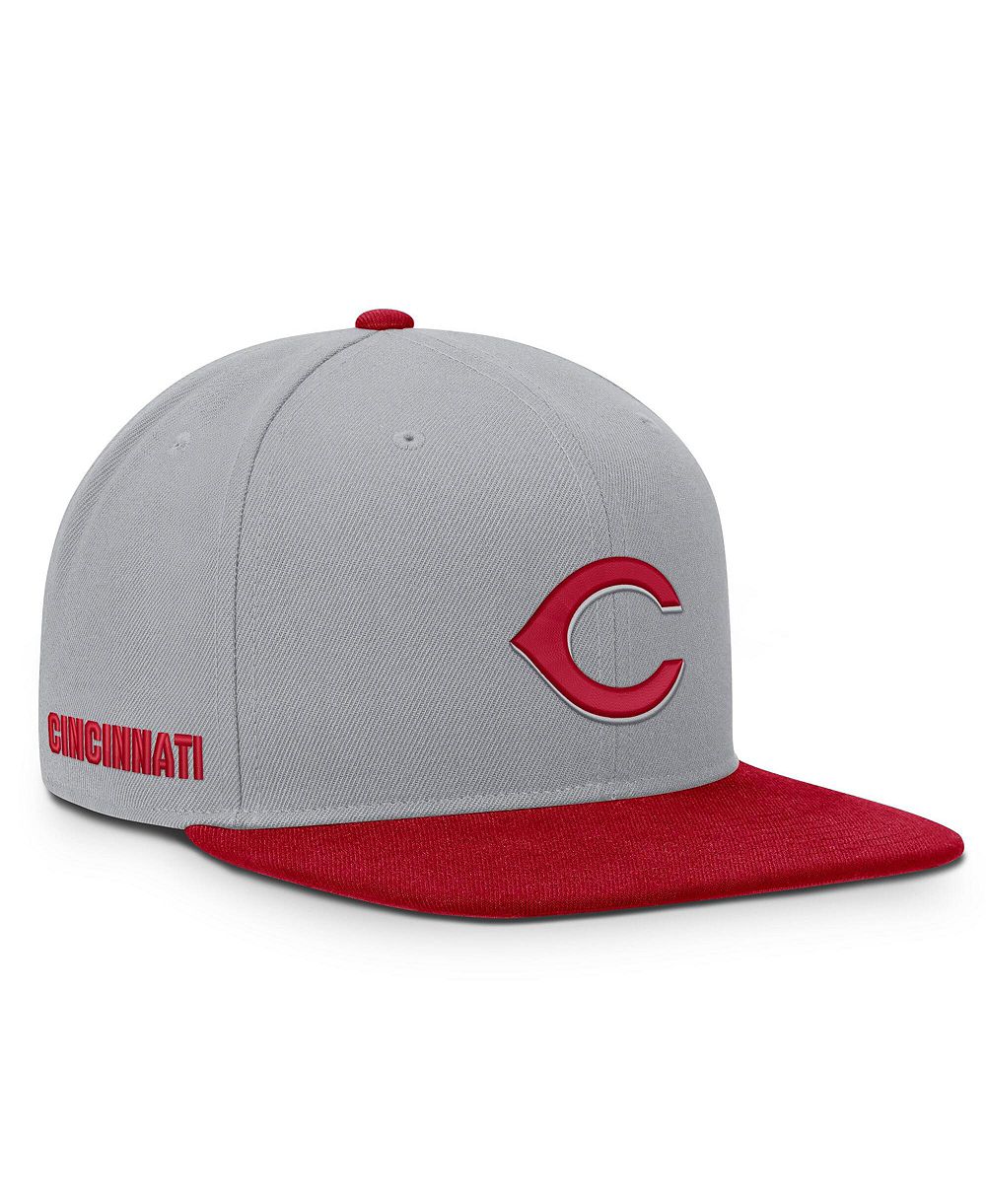 Мужская кепка Nike Gray/Red Cincinnati Reds Primetime Pro Dri-FIT snapback