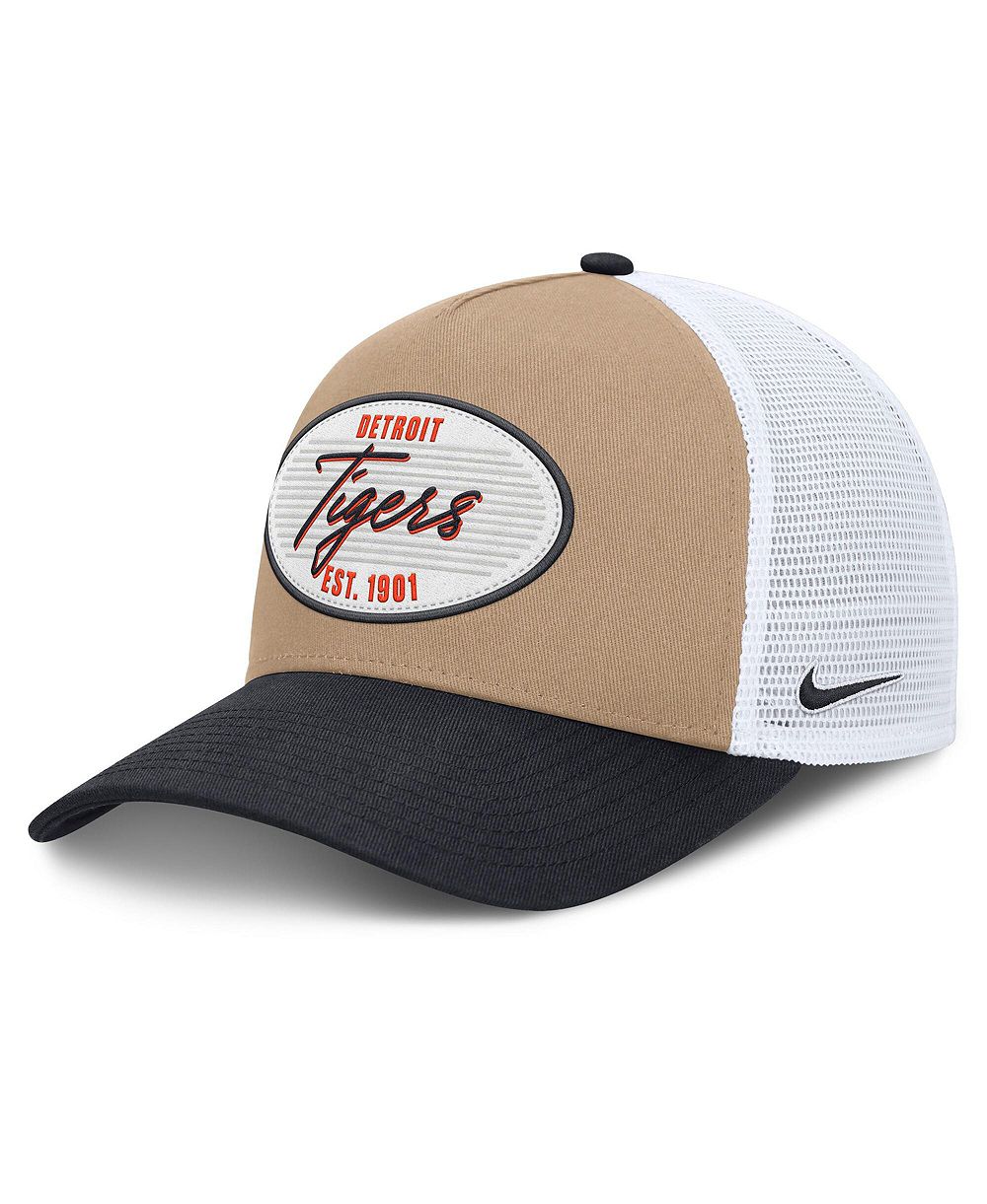 Nike Мужская кепка Detroit Tigers Rise A-Frame Trucker Khaki/Navy