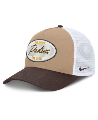 Мужская кепка Nike Khaki/Brown San Diego Padres Rise A-Frame Trucker Adjustable
