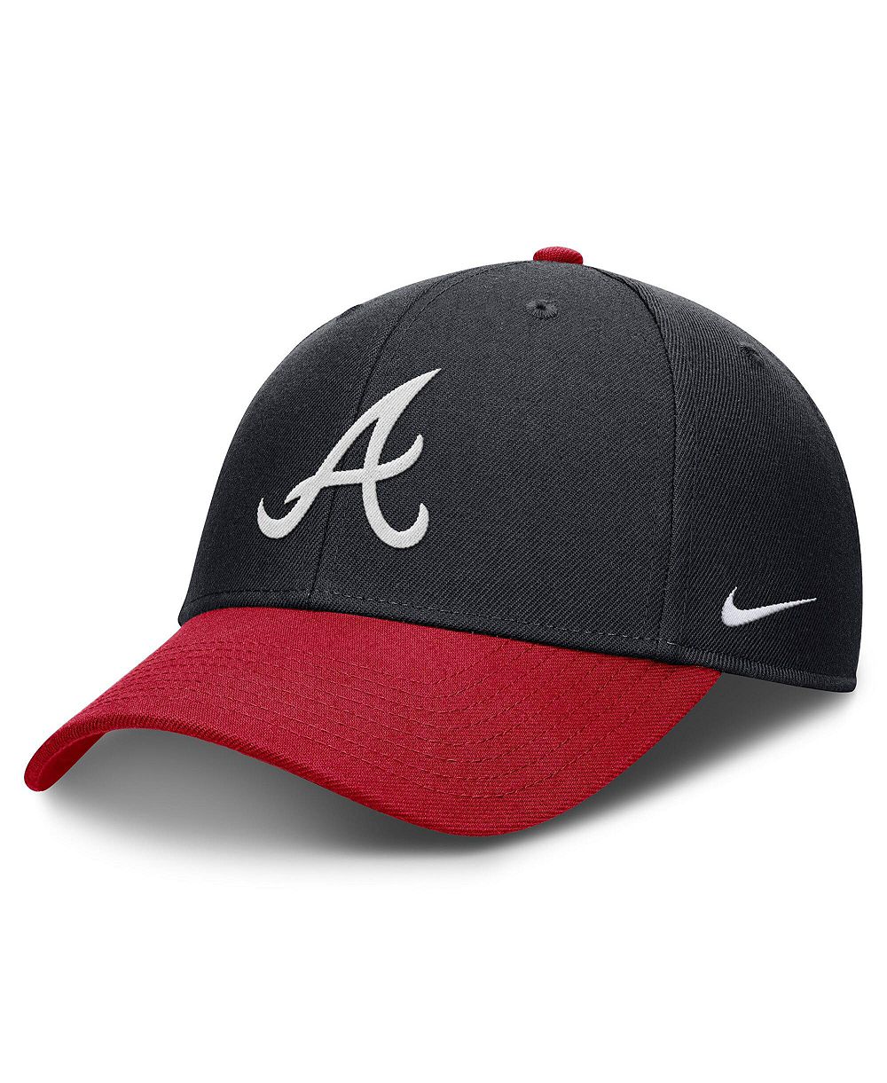 Мужская кепка Nike Navy/Red Atlanta Braves Dri-FIT Club Adjustable