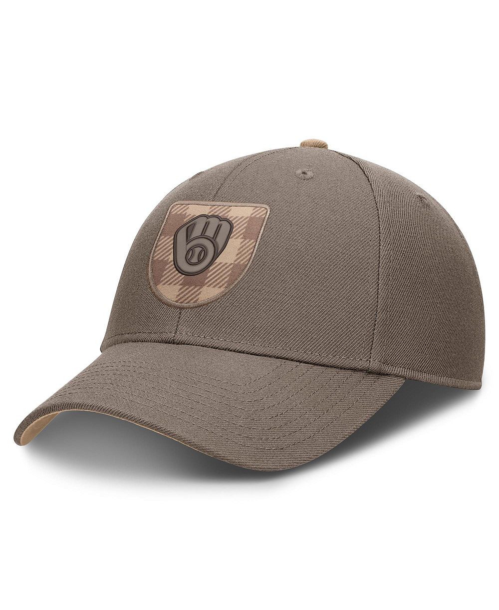 Мужская кепка Nike Brown Milwaukee Brewers Statement Rise Adjustable