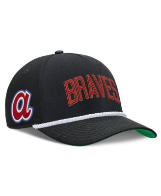 Мужская регулируемая кепка Nike Black Atlanta Braves Cooperstown Collection Rise