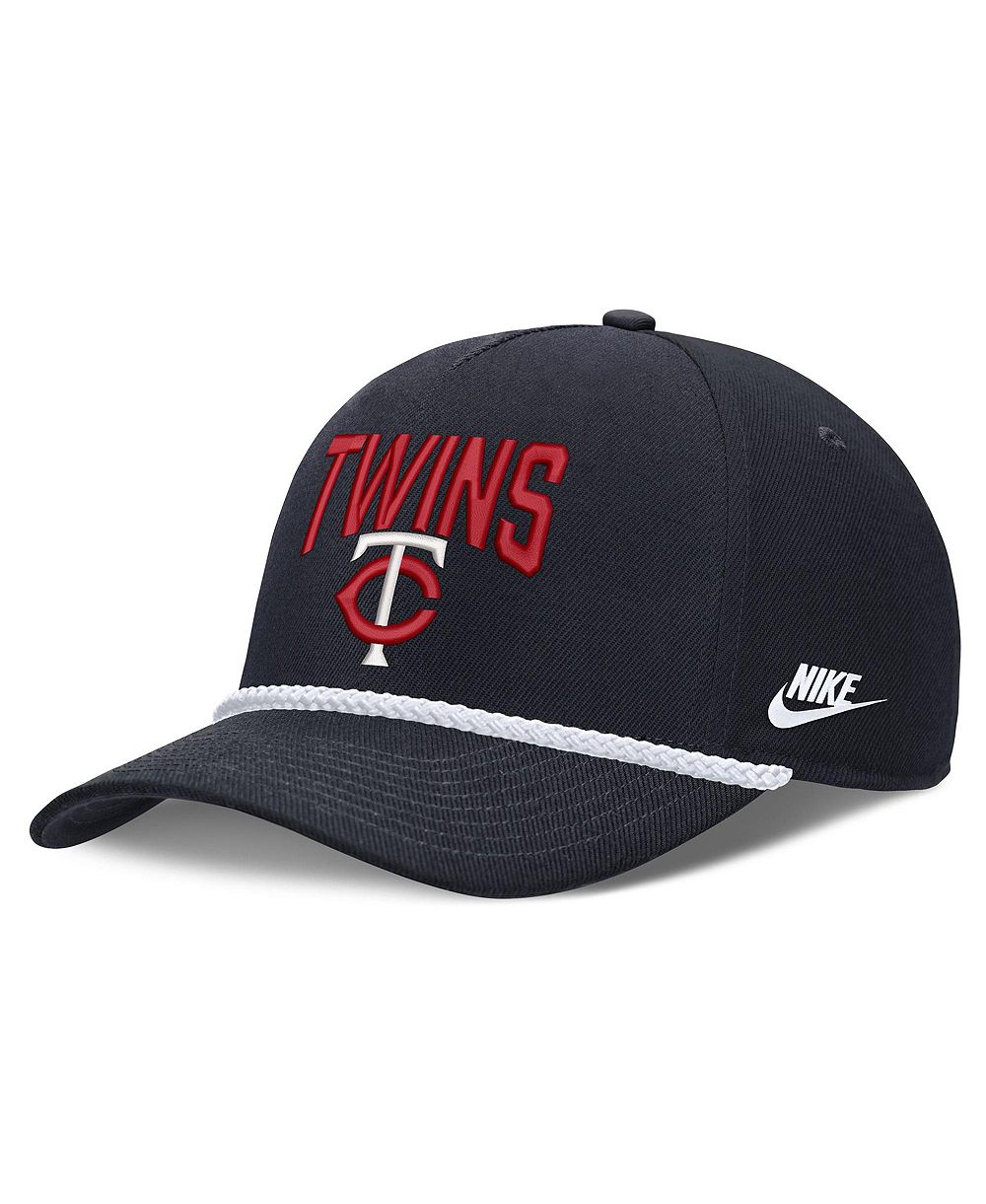 Nike Мужская темно-синяя регулируемая кепка Minnesota Twins Cooperstown Rise