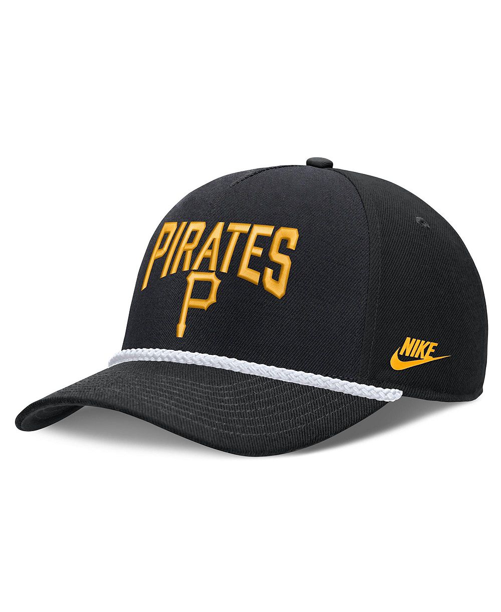 Men's Nike Black Pittsburgh Pirates Cooperstown Rise Adjustable Hat