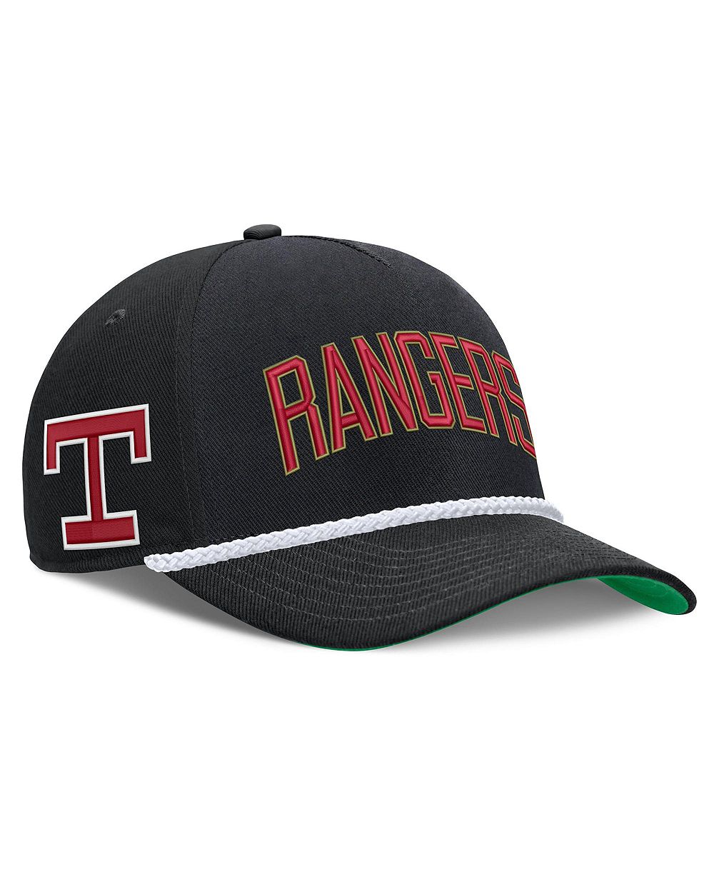 Мужская Nike Hat Texas Rangers Cooperstown Collection Rise Adjustable Black