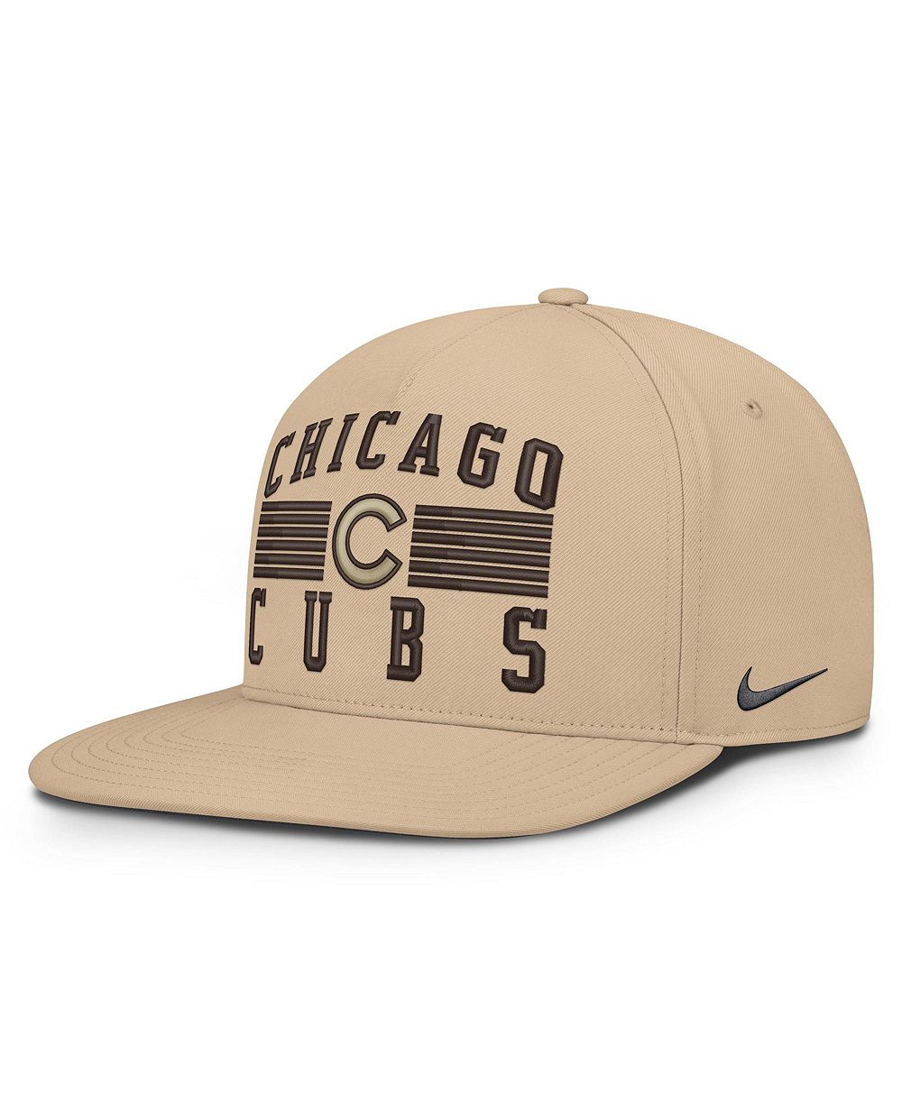 Мужская кепка Nike Men's Khaki Chicago Cubs Desert Pro AeroBill Dri-FIT snapback
