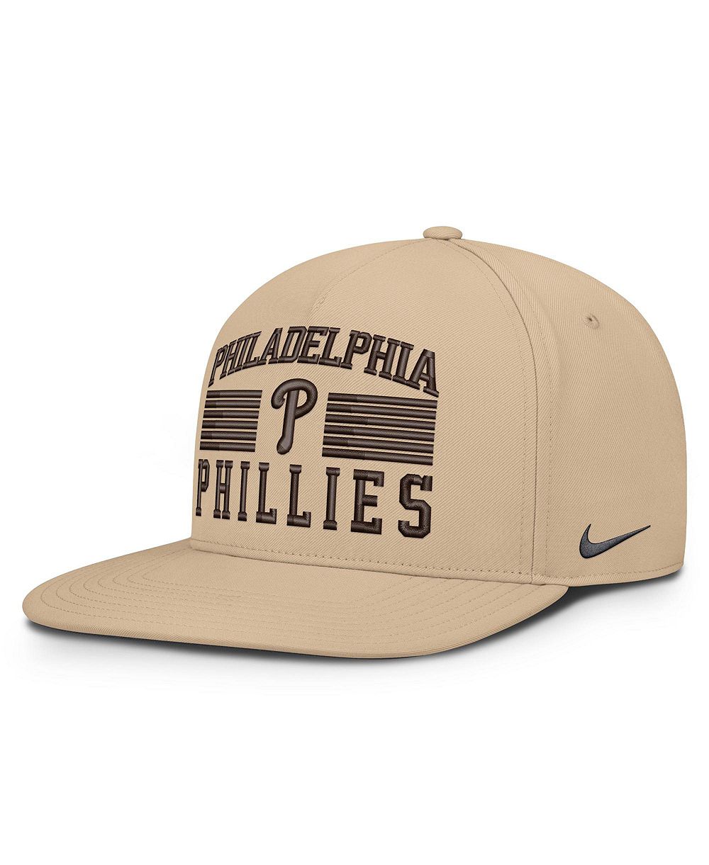 Мужская регулируемая кепка Nike Khaki Philadelphia Phillies Desert Pro AeroBill Dri-FIT snapback
