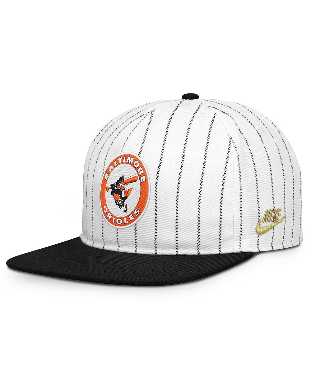 Мужская регулируемая кепка Nike Baltimore Orioles Cooperstown Collection, бело-черная