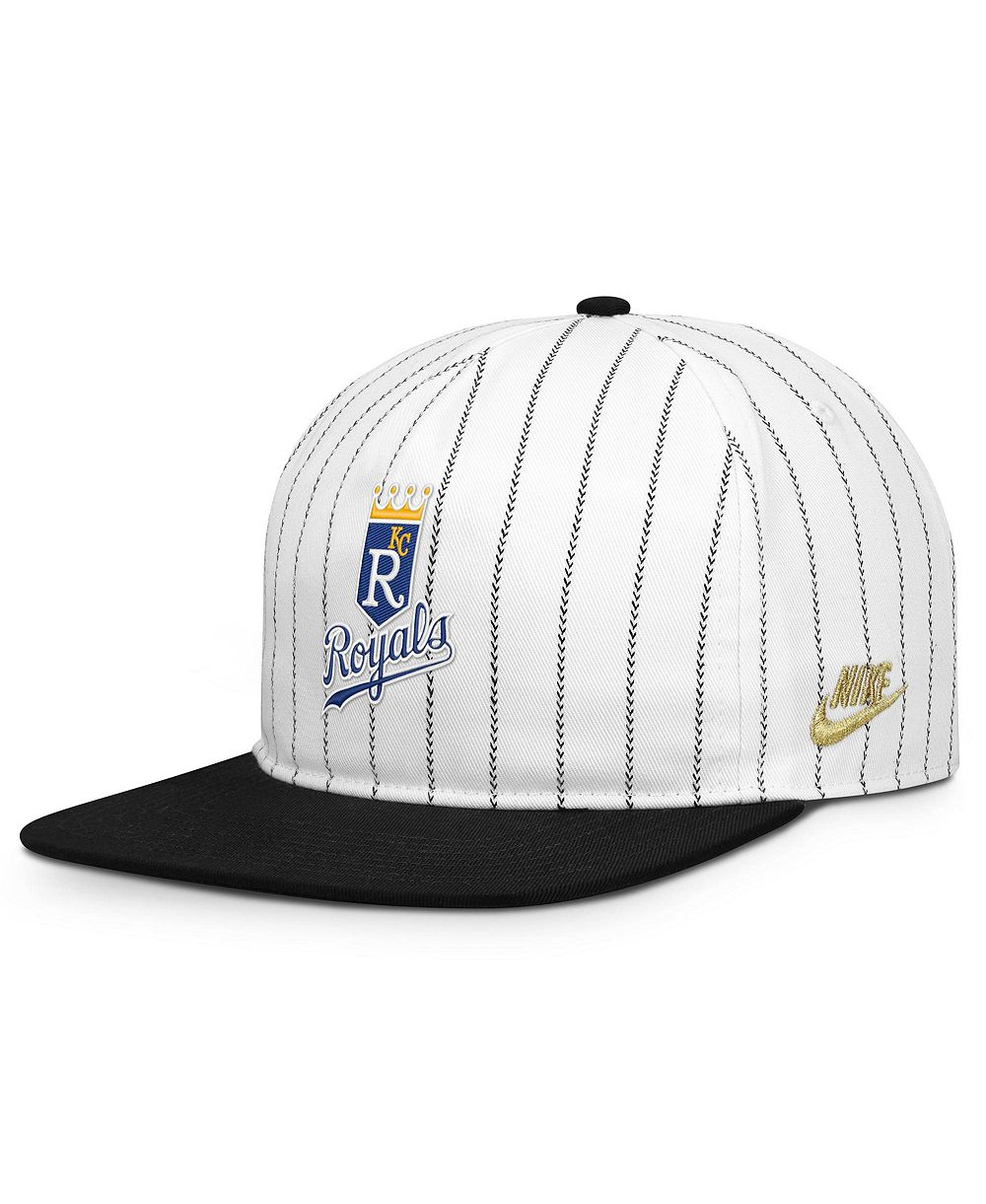 Мужская регулируемая кепка Nike White/Black Kansas City Royals Cooperstown Collection Pro