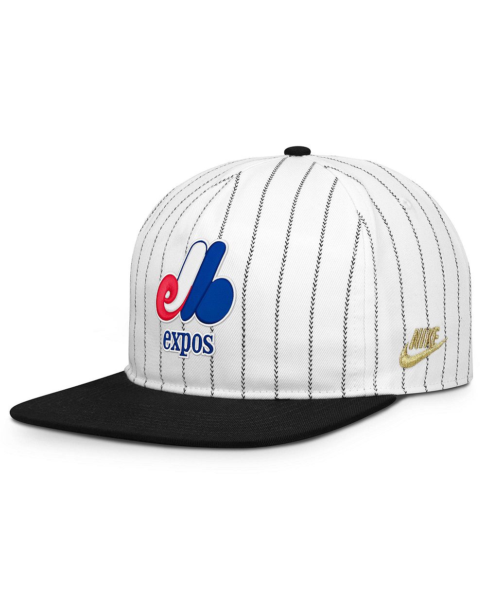 Мужская кепка Nike White/Black Montreal Expos Cooperstown Collection Pro с регулируемым размером