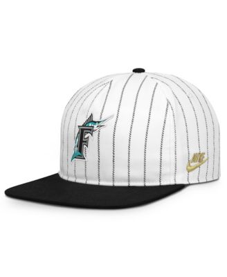 Мужская кепка Nike White/Black Florida Marlins Cooperstown Collection Pro регулируемая