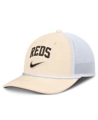 Nike Мужская кепка Cincinnati Reds Natural/White Rise Dri-FIT Trucker Adjustable