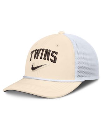 Мужская кепка Nike Natural/White Minnesota Twins Rise Dri-FIT Trucker Adjustable