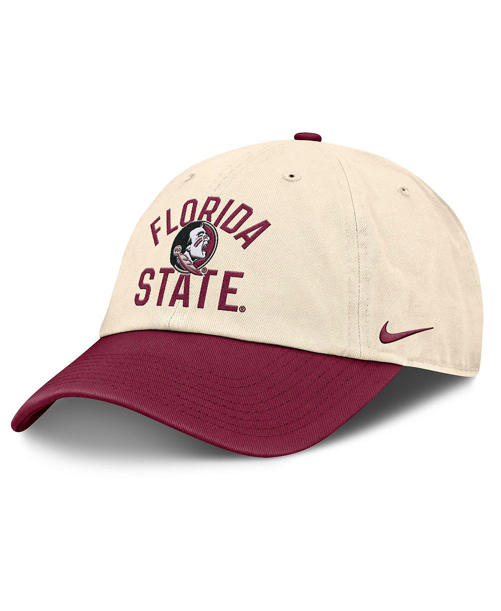 Мужская и женская кепка Nike Natural Florida State Seminoles 2026 Primetime 2-Tone Club Adjustable