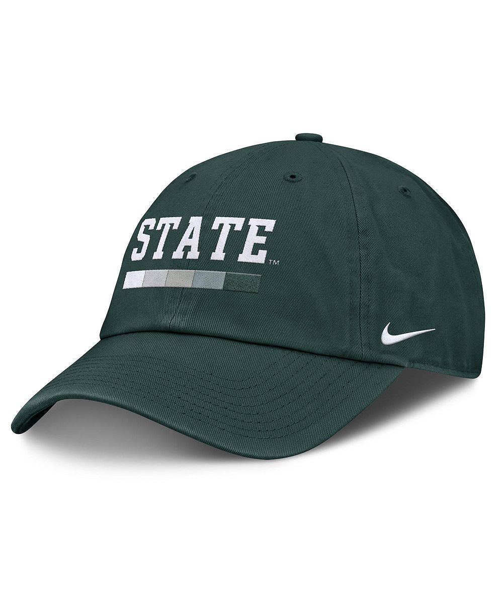 Nike Мужская зеленая кепка Michigan State Spartans Club Campus Adjustable