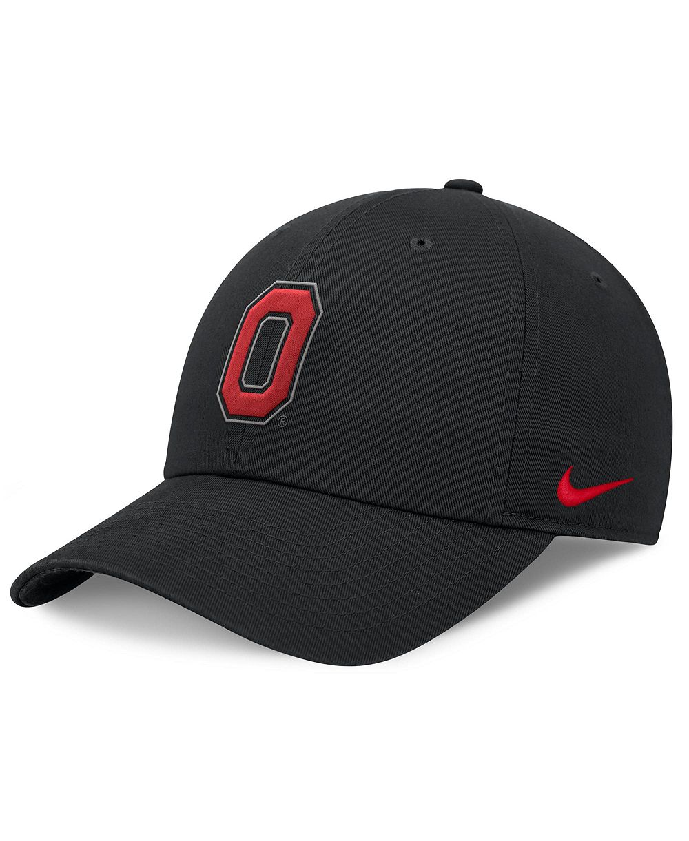 Мужская бейсболка Nike Ohio State Buckeyes Black Club Dri-FIT Adjustable