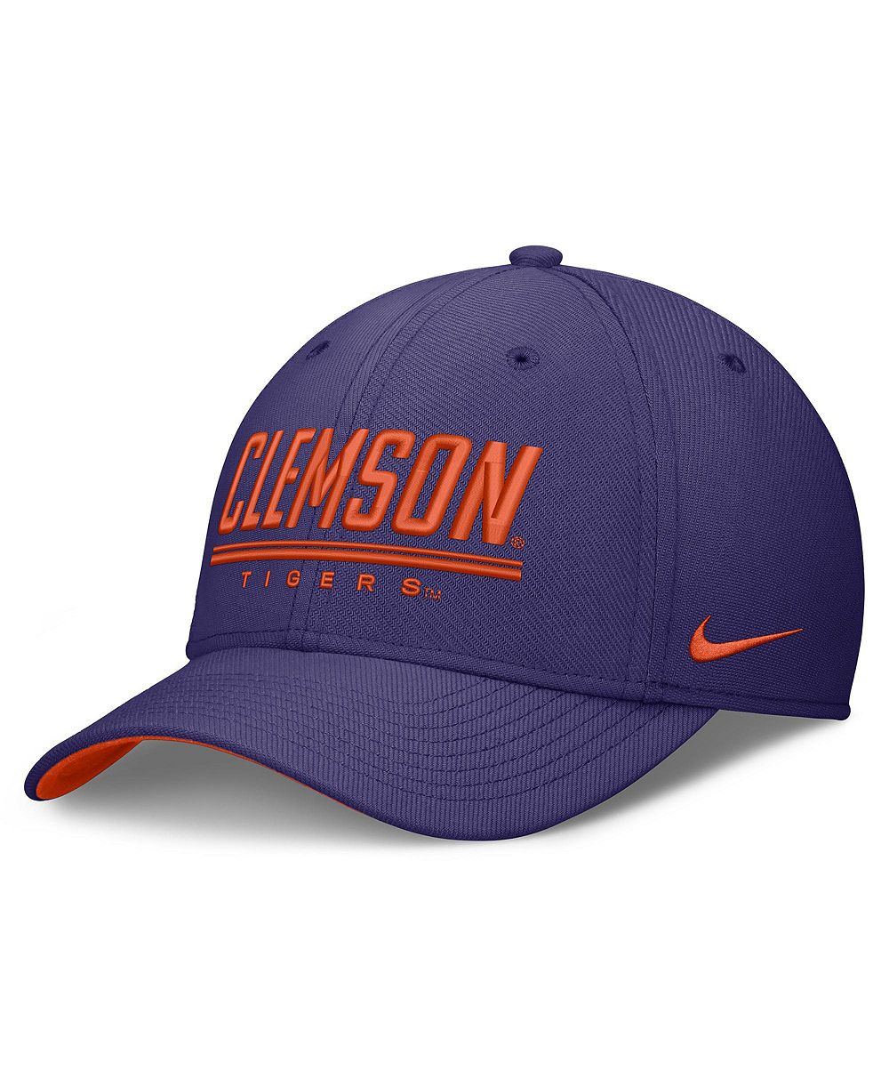 Мужская кепка Nike Clemson Tigers Game Day Rise Swooshflex фиолетового цвета