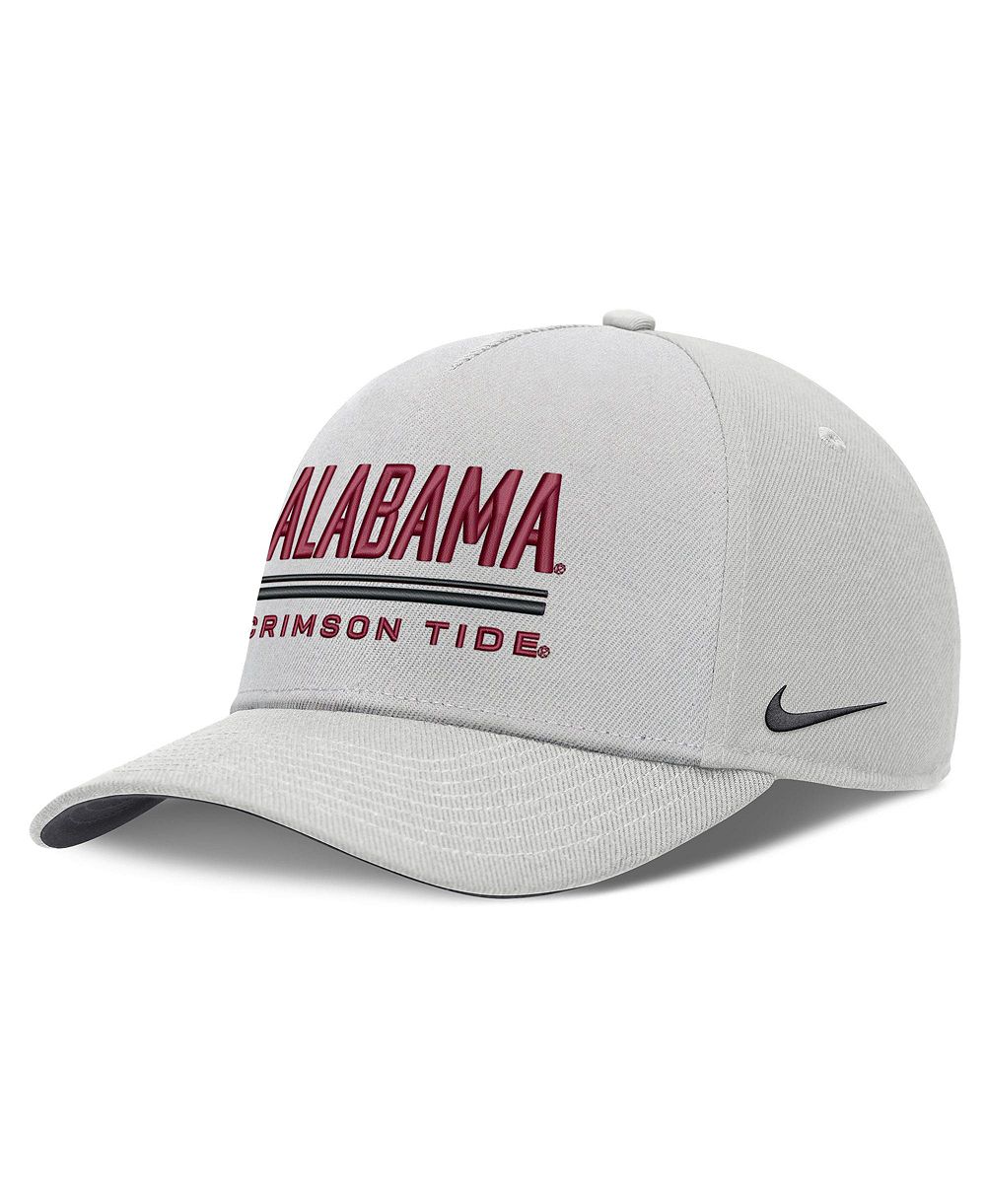 Мужская кепка Nike Gray Alabama Crimson Tide 2026 Sideline Dri-FIT Rise Adjustable