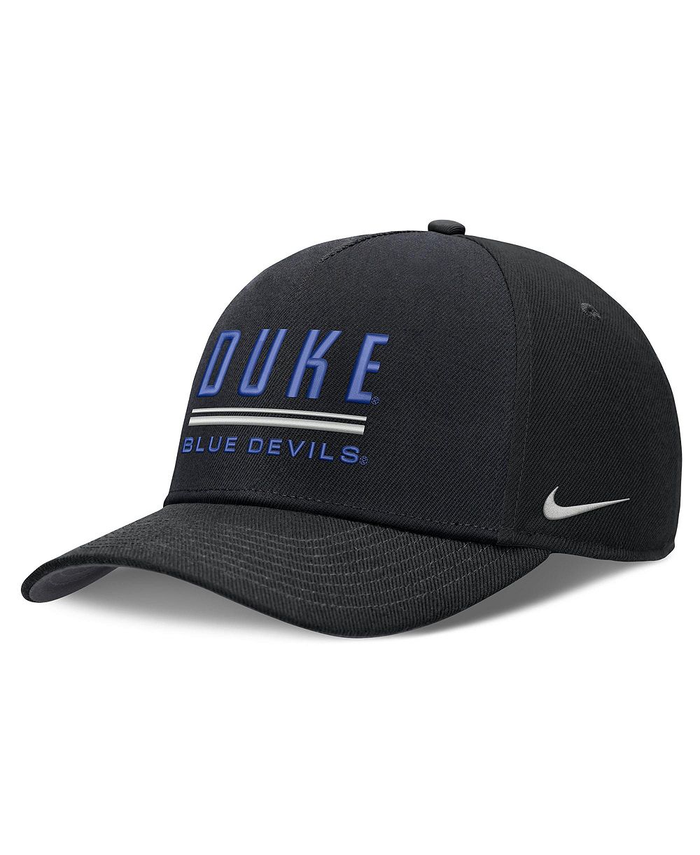 Men's Nike Black Duke Blue Devils 2026 Sideline Dri-FIT Rise Adjustable Hat