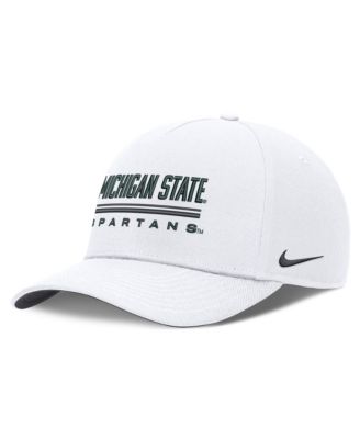 Мужская регулируемая кепка Nike White Michigan State Spartans 2026 Sideline Dri-FIT Rise