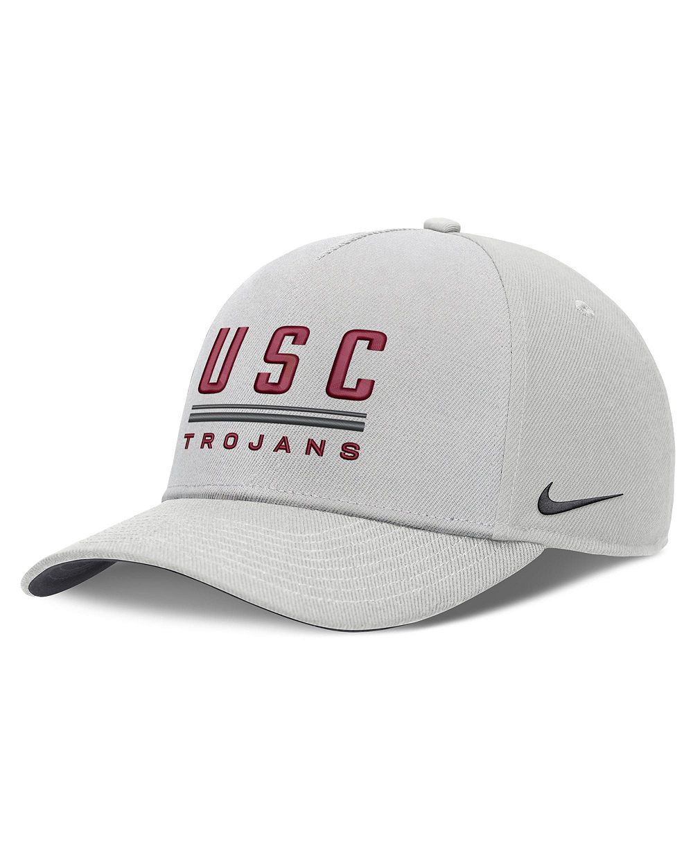 Мужская кепка Nike Dri-FIT Rise Adjustable Gray USC Trojans 2026 Sideline