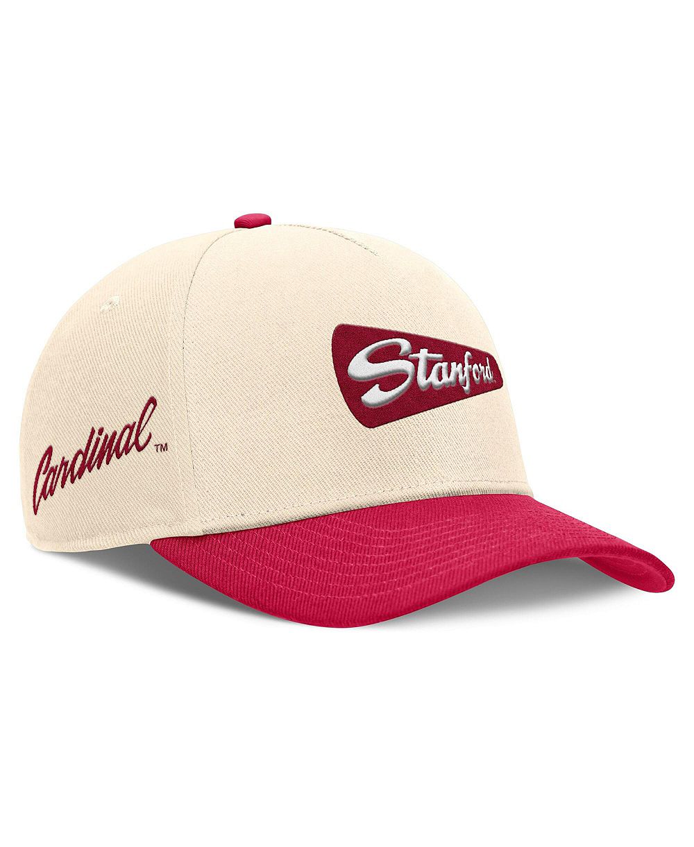 Мужская Nike Natural/Cardinal Stanford Cardinal Academic Rise Dri-FIT Adjustable Hat
