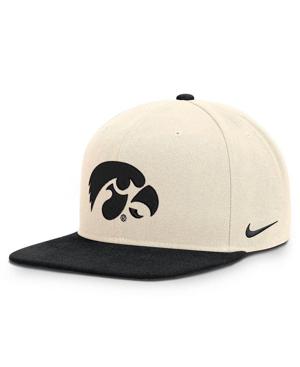 Men's and Women's Nike Natural/Black Iowa Hawkeyes Campus Prep snapback Hat
