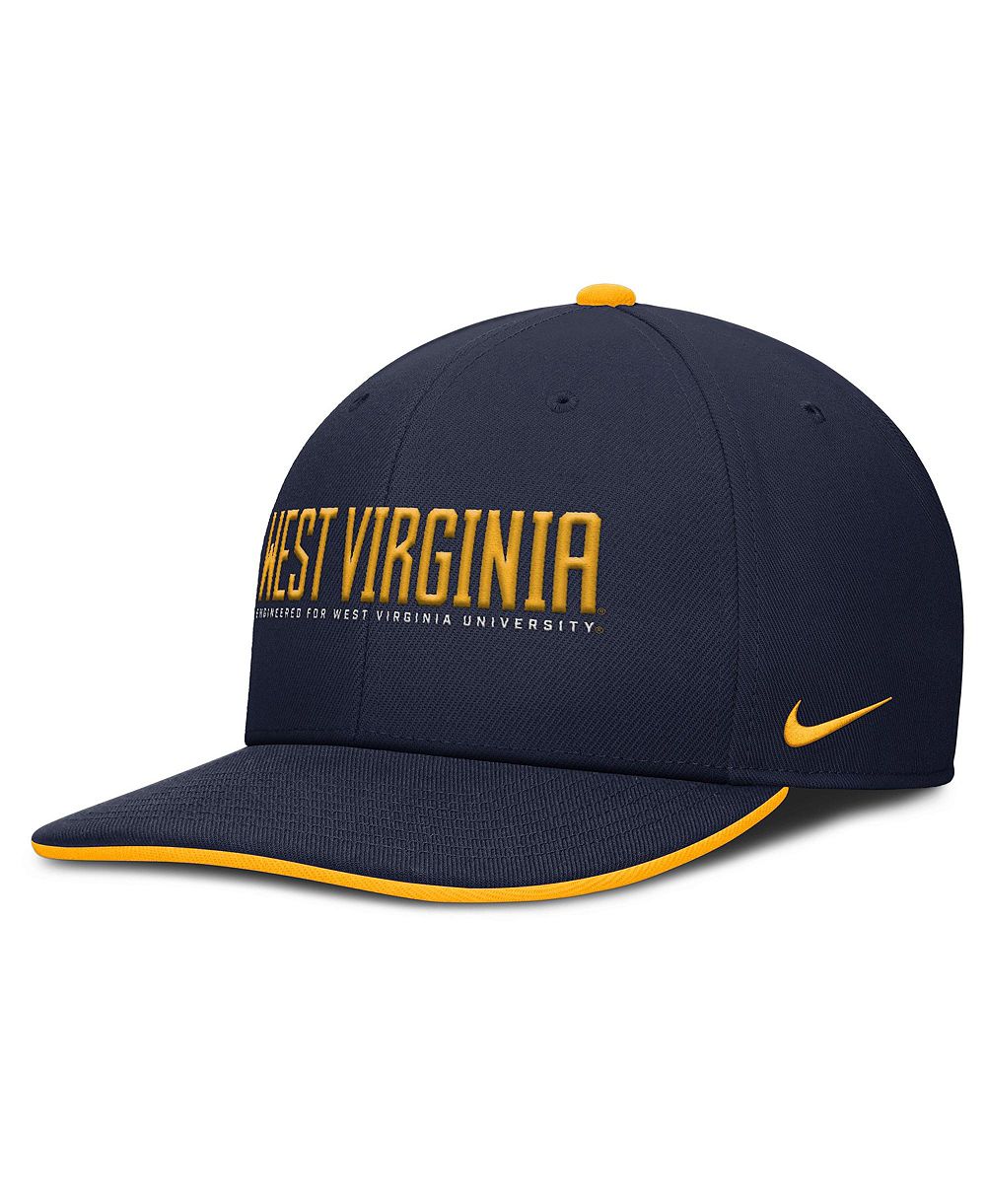 Мужская кепка Nike Navy West Virginia Mountaineers 2025 On-Field Pro Performance Adjustable Hat