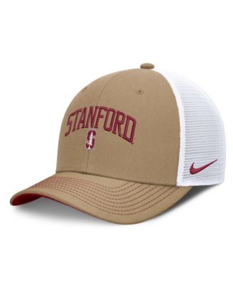 Мужская и женская кепка Nike Beige/Cardinal Stanford Cardinal Primetime Arched Trucker Adjustable