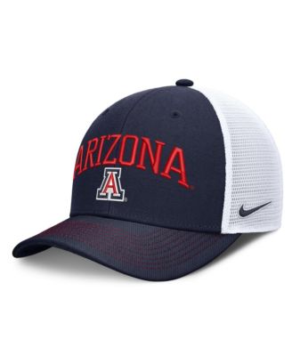 Регулируемая кепка-тракер Nike Arizona Wildcats Primetime Arched Trucker для мужчин и женщин Navy/White