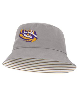 Мужская и женская кепка Nike LSU Tigers Primetime Apex Bucket Gray