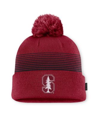 Мужская и женская шапка Nike Stanford Cardinal 2026 On-Field Cuffed Knit with Pom